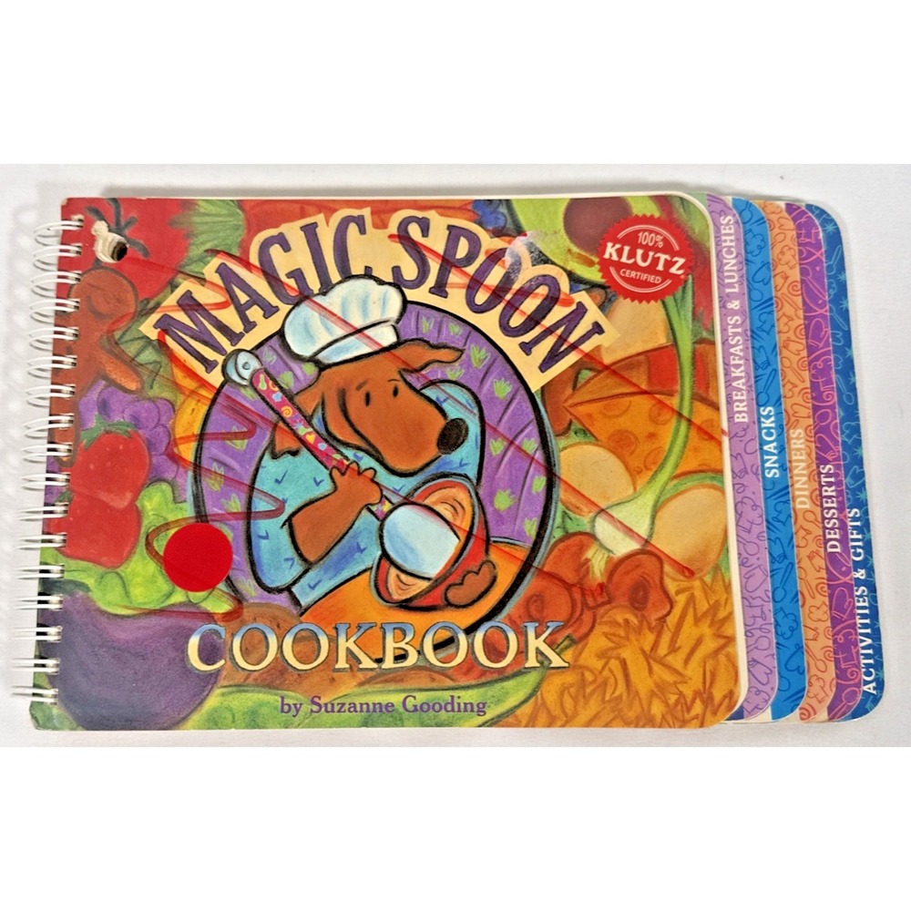 Klutz Magic Spoon Cookbook Kids Multi Color 35 Recipes Spiral Bound 1997